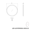 LED-belyst spejl 8232-2.0 Rundt