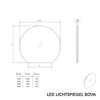 LED-belyst spejl BOVA 2.0 rund
