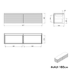 Vaskeskab MAUI 180 cm