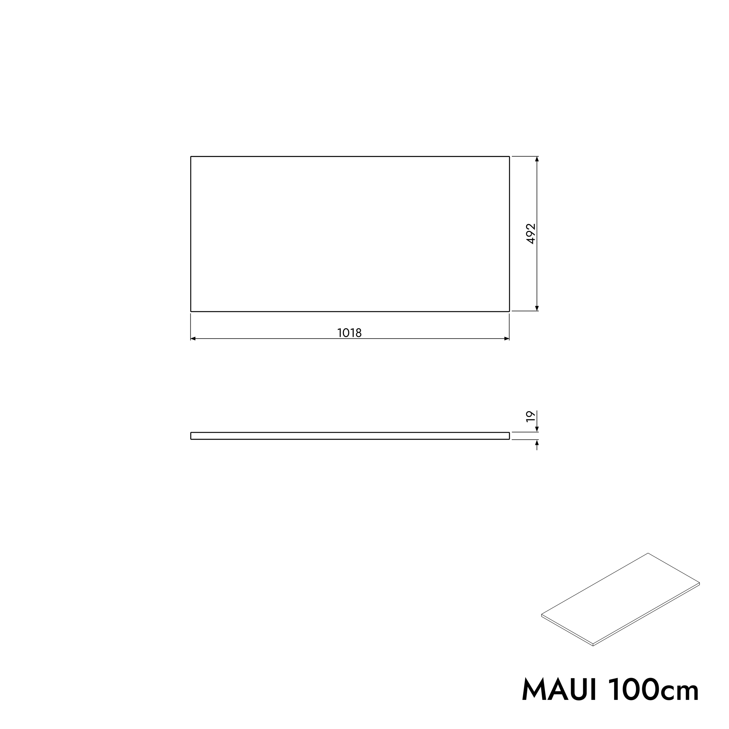 Vaskeskab MAUI 100 cm