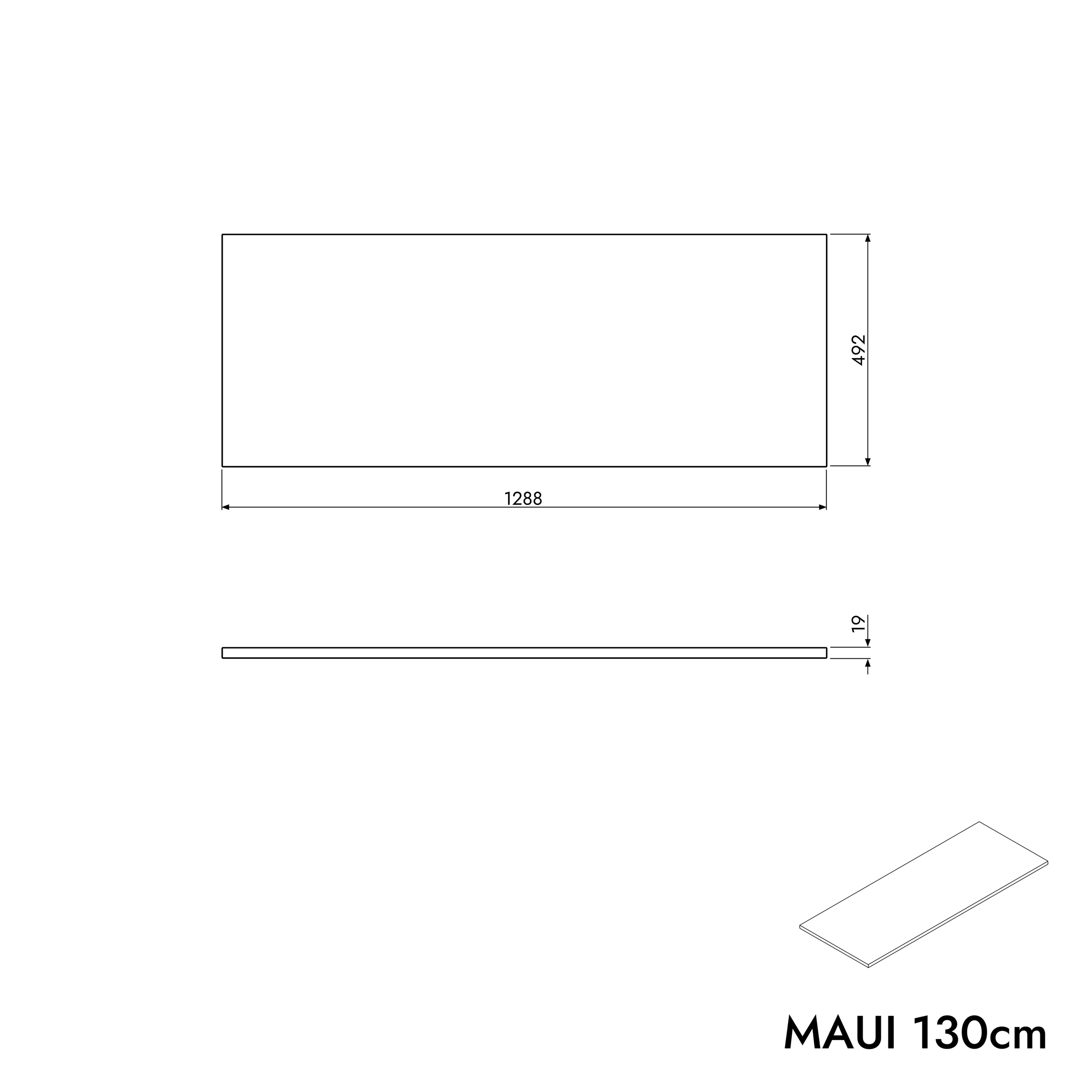 Vaskeskab MAUI 130 cm