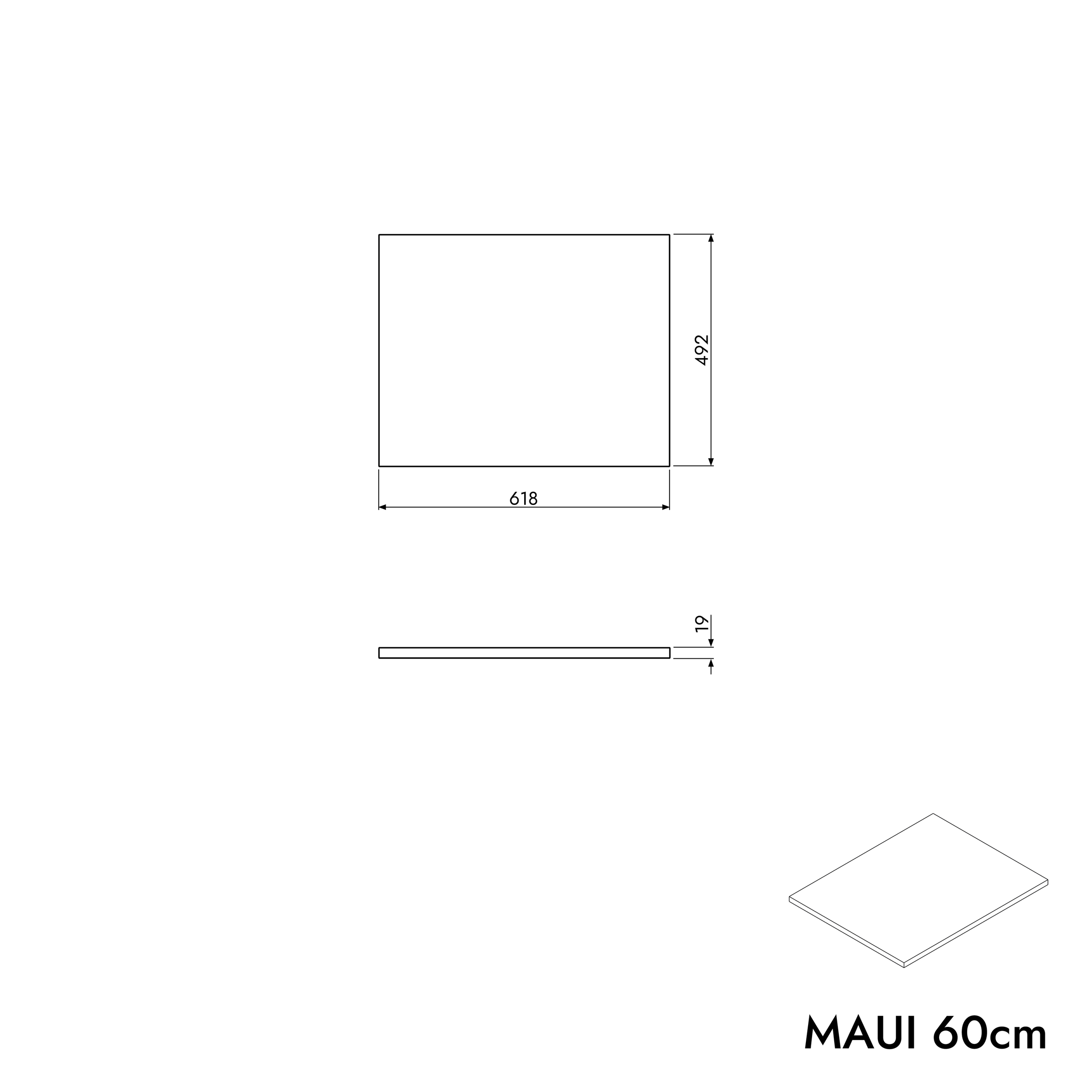 Vaskeskab MAUI 60 cm