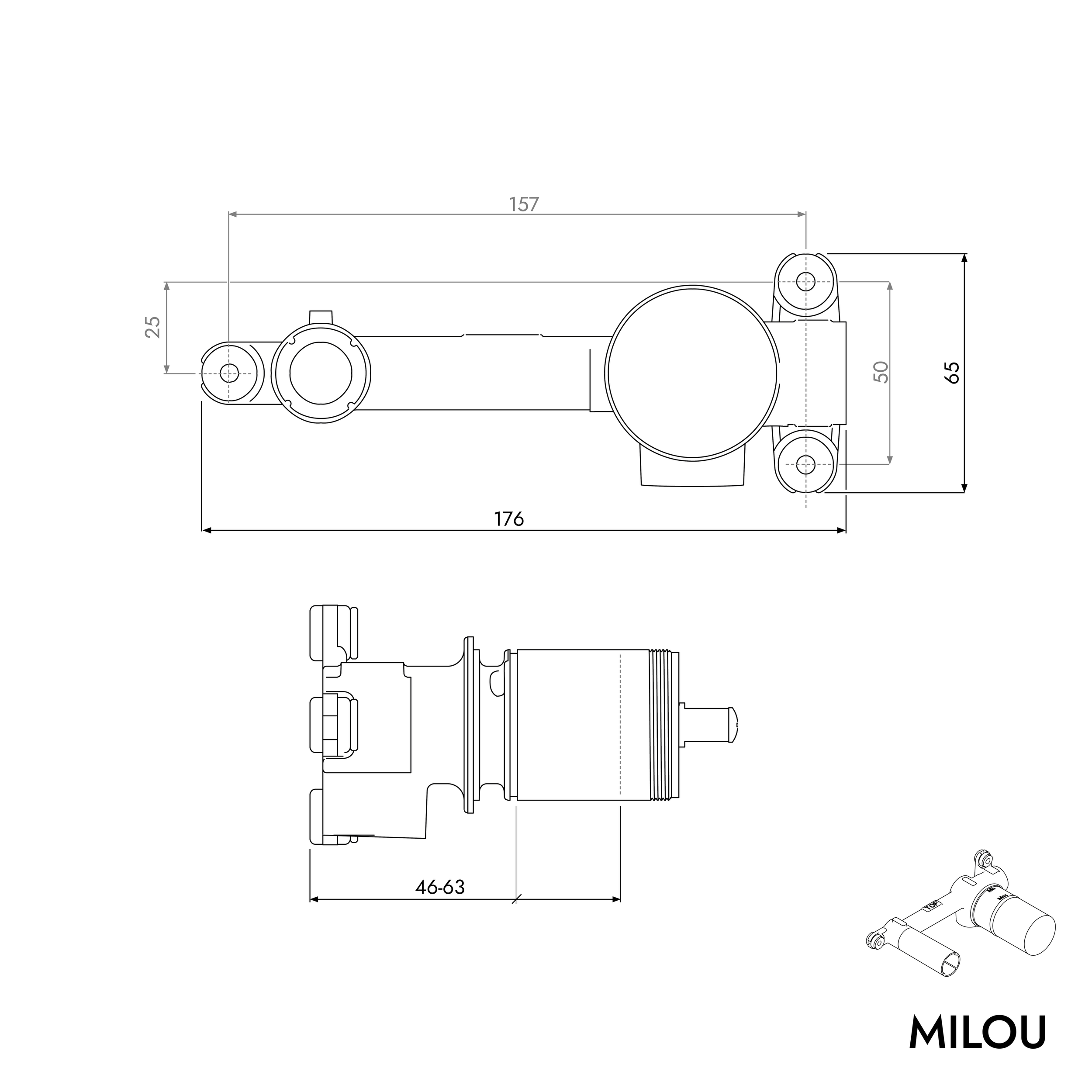 Grundkrop til vægarmaturer