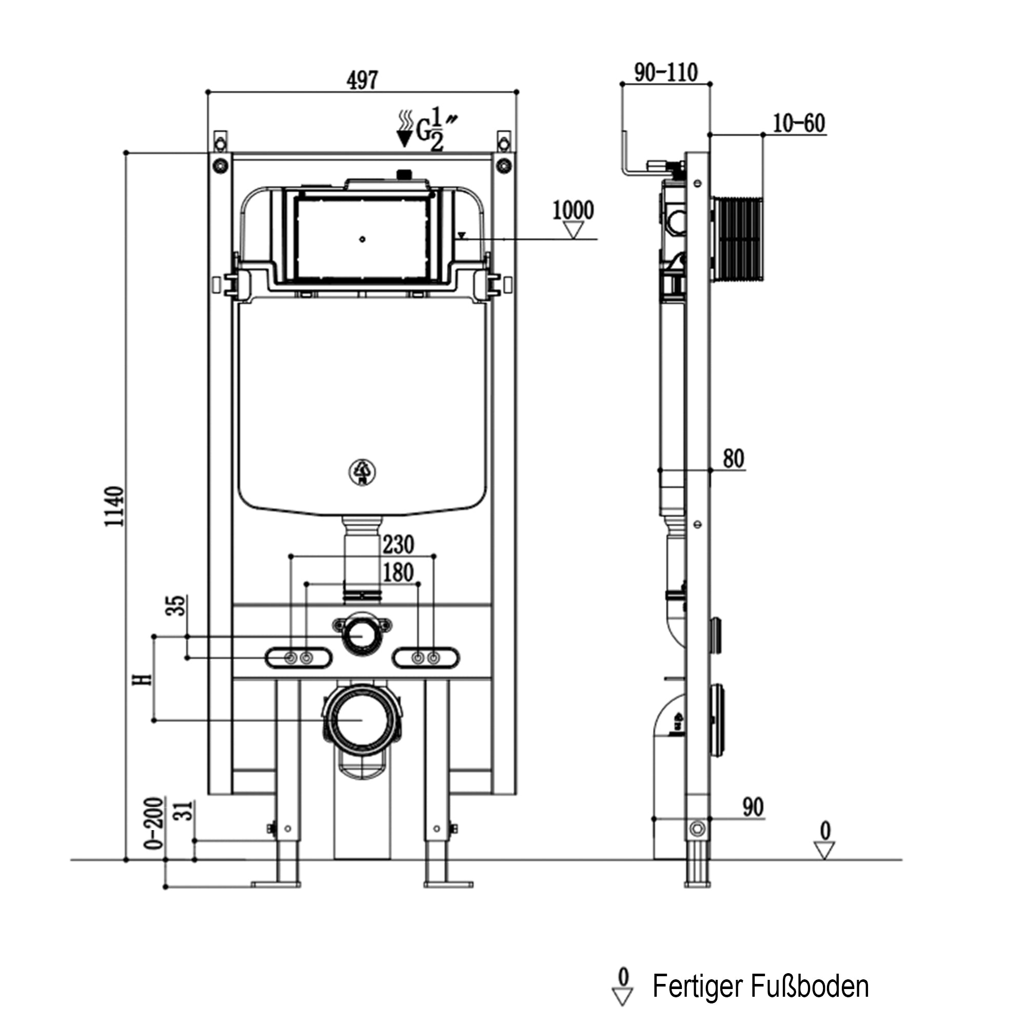 WC komplet pakke 42: WC B-8030R Sort