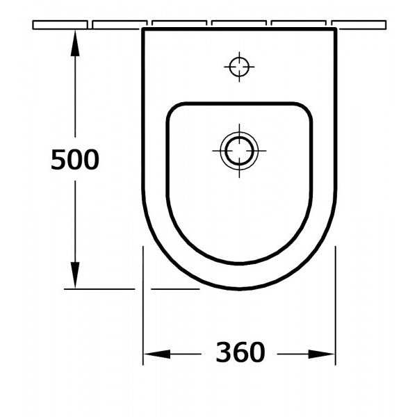 Væg-hængt bidet BH101