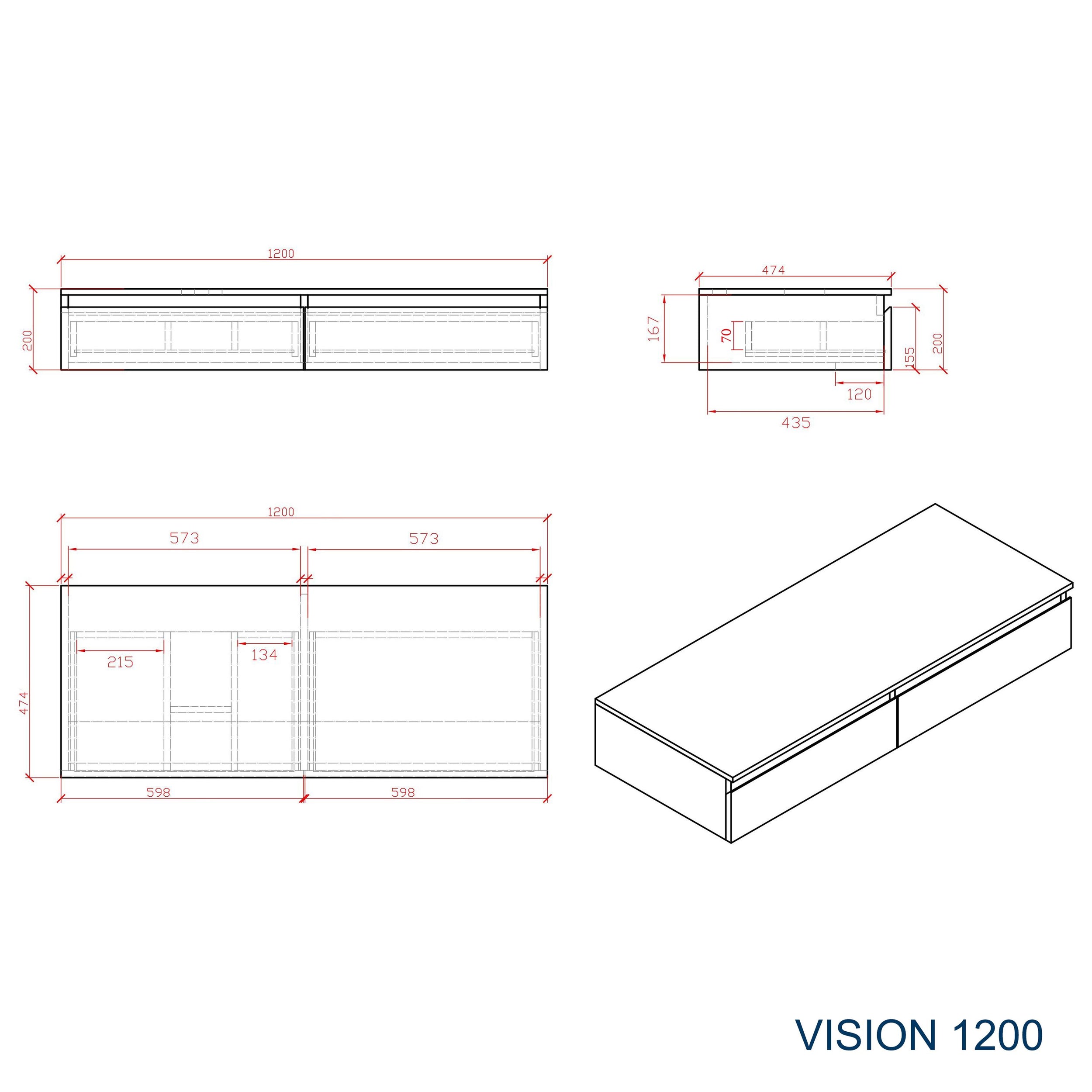 Badeværelsesmøbler Vision 1200