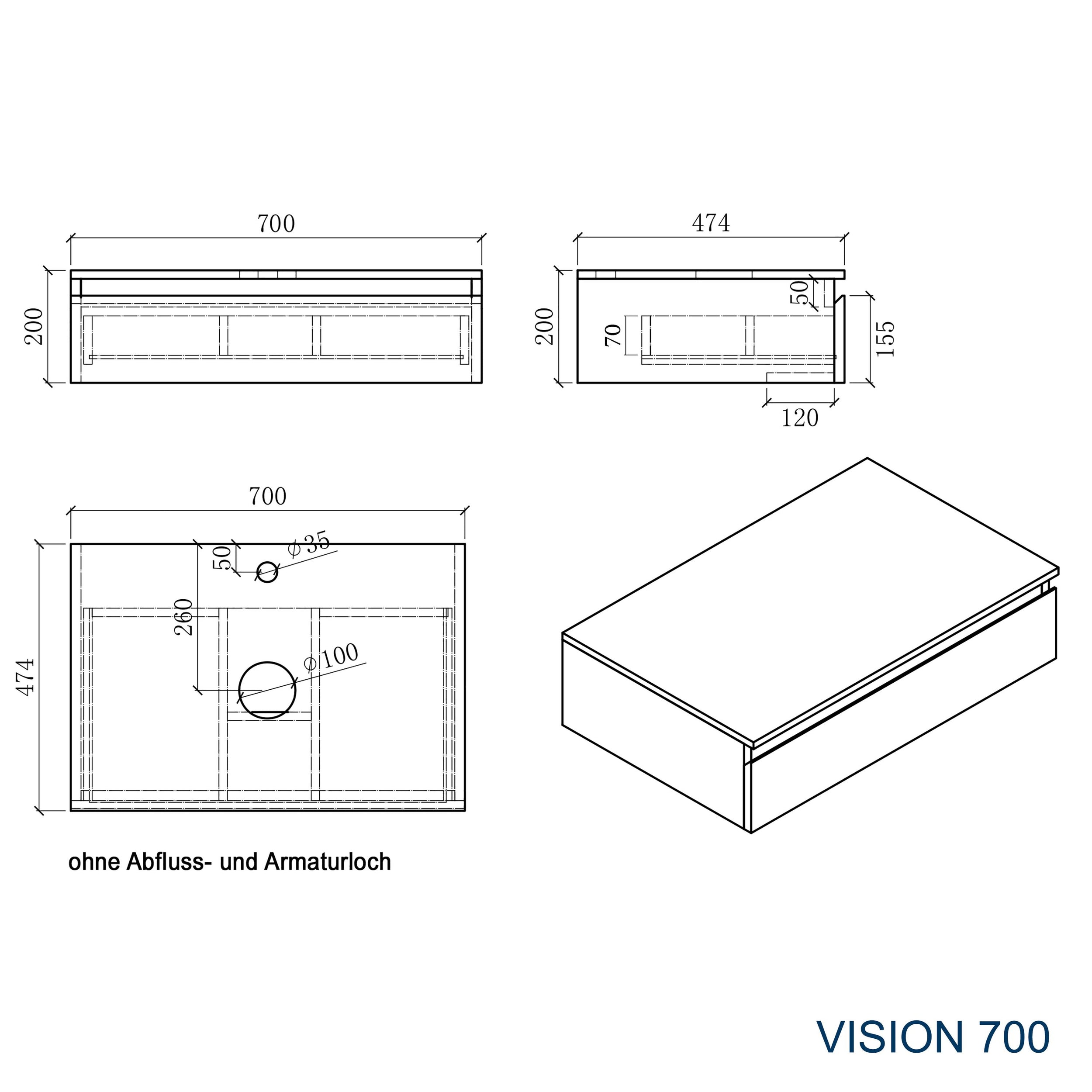 Badeværelsesmøbler Vision 700