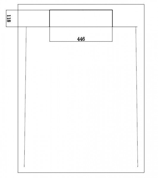 Brusebund af massiv sten (Solid Surface) M2290CG/PB3085GG - skinnende grå 120×90×3,5 cm