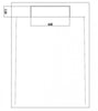 Brusebund af massiv sten (Solid Surface) M2290CG/PB3085GG - skinnende grå 120×90×3,5 cm