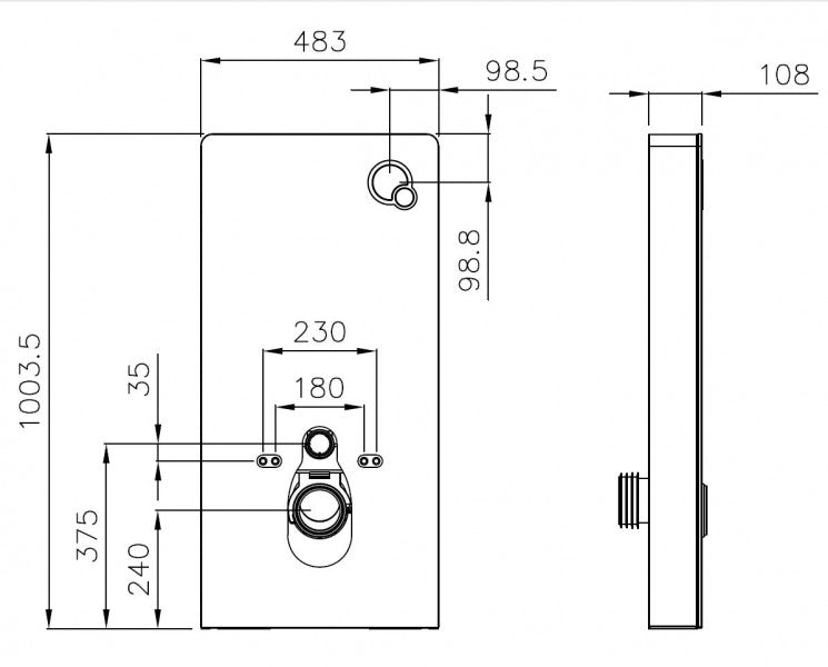 WC komplet pakke 46: WC B-8030R Sort