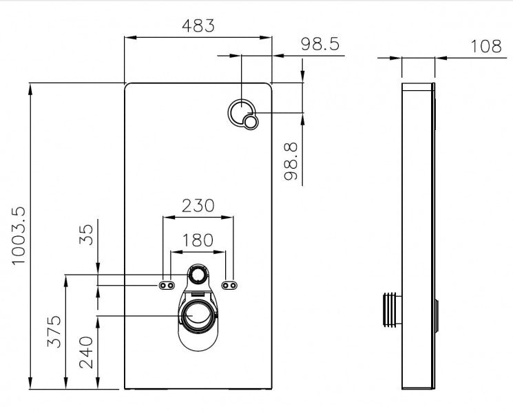 Komplet WC-pakke 45: WC B-8030 Black mat