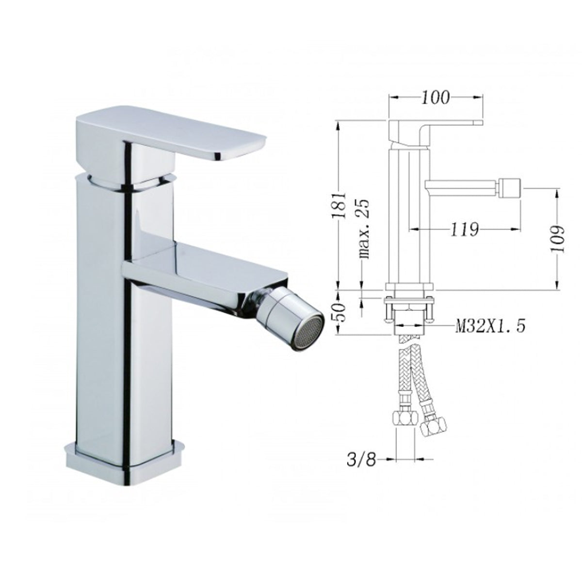 Højkvalitets vægmonteret bidet CH2019V - Valgfrit tilbehør